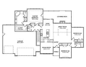 Floorplan 1 for House Plan #849-00030