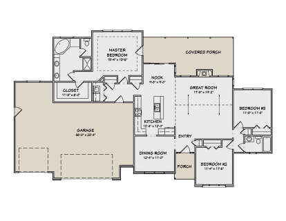 Floorplan 1 for House Plan #849-00030