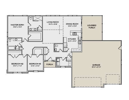 Floorplan 1 for House Plan #849-00031