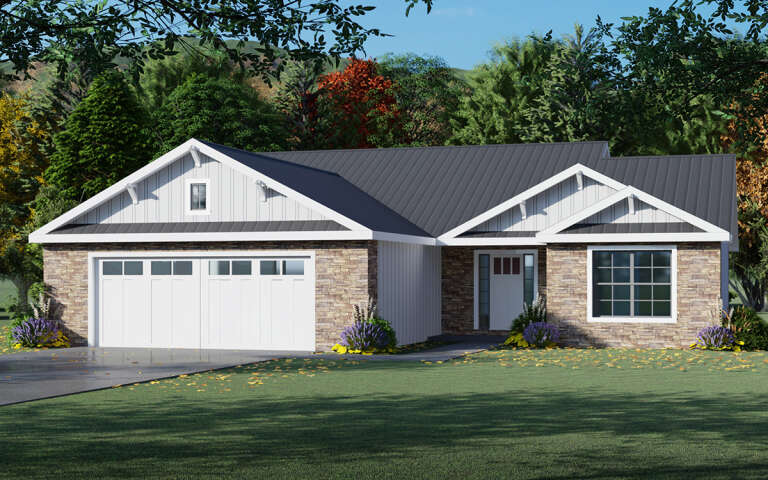 House Plan House Plan #5304 Angled Front Elevation