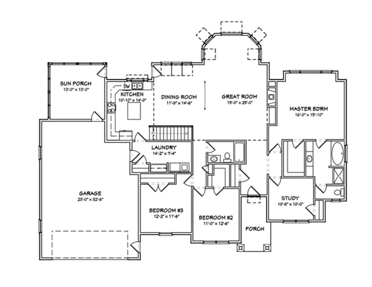 Floorplan 1 for House Plan #849-00035