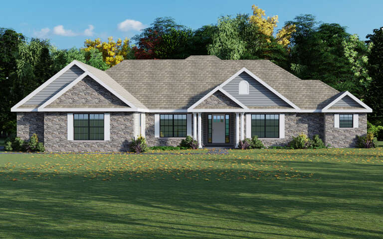 European House Plan #849-00036 Elevation Photo