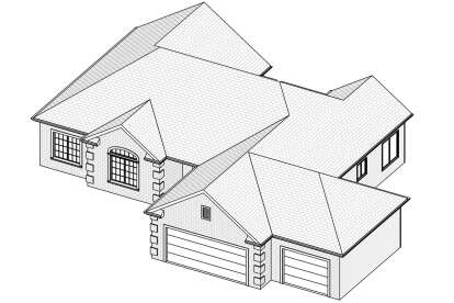 Ranch House Plan #849-00037 Elevation Photo