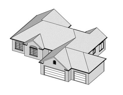 Ranch House Plan #849-00037 Elevation Photo