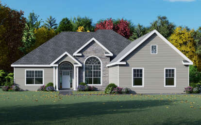 Ranch House Plan #849-00039 Elevation Photo