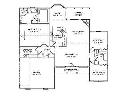 Floorplan 1 for House Plan #849-00041