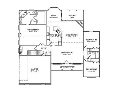 Floorplan 1 for House Plan #849-00041