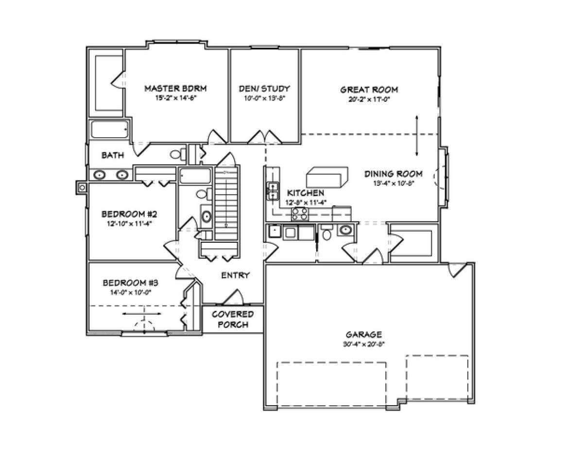 Floorplan 1 for House Plan #849-00044