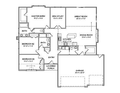 Floorplan 1 for House Plan #849-00044