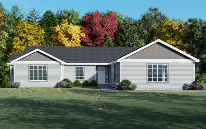 Ranch House Plan #849-00047 Elevation Photo