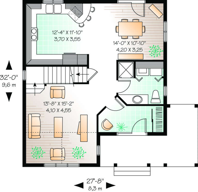 House Plan House Plan #532 Drawing 1