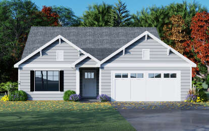Ranch House Plan #849-00050 Elevation Photo