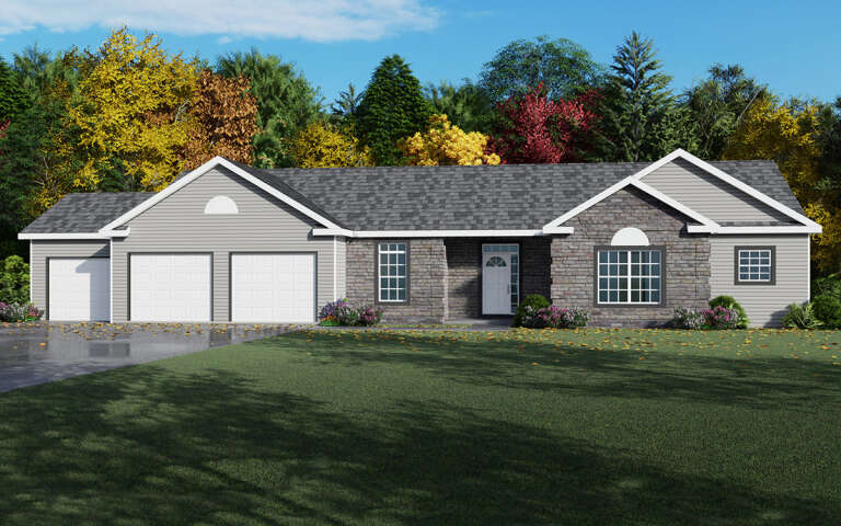 House Plan House Plan #5322 Angled Front Elevation