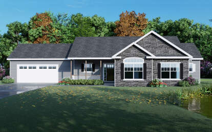 Ranch House Plan #849-00053 Elevation Photo