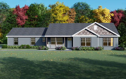 Ranch House Plan #849-00054 Elevation Photo