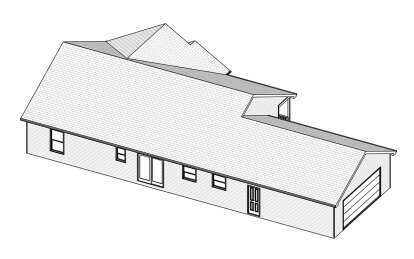 Ranch House Plan #849-00054 Elevation Photo