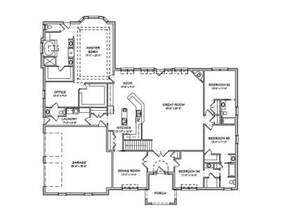 Floorplan 1 for House Plan #849-00056