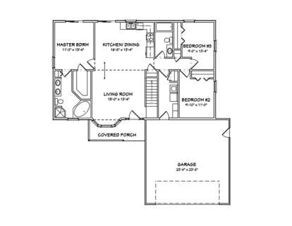 Floorplan 1 for House Plan #849-00057