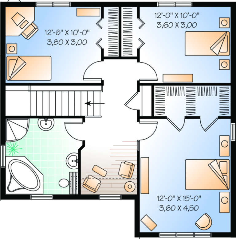 House Plan House Plan #533 Drawing 2
