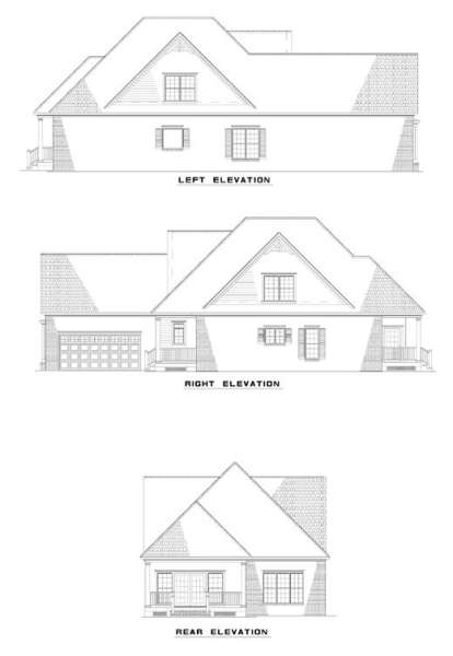 Traditional House Plan #110-00383 Elevation Photo