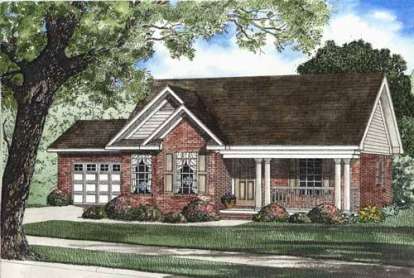 Country House Plan #110-00386 Elevation Photo