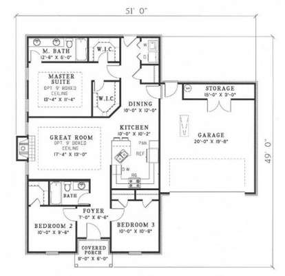 Main Floor  for House Plan #110-00387