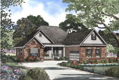 French Country House Plan #110-00390 Elevation Photo