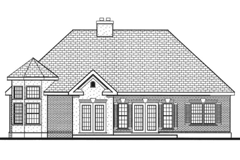 Ranch House Plan #033-00095 Elevation Photo