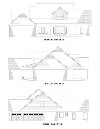 Country House Plan #110-00393 Elevation Photo