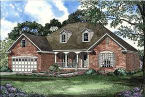 Country House Plan #110-00396 Elevation Photo