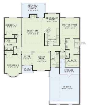 Floorplan 1 for House Plan #110-00398