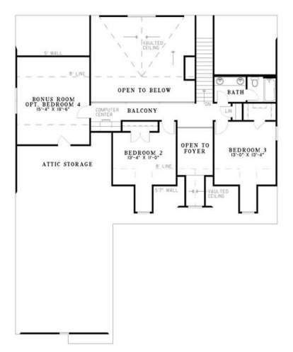 Second Floor for House Plan #110-00400
