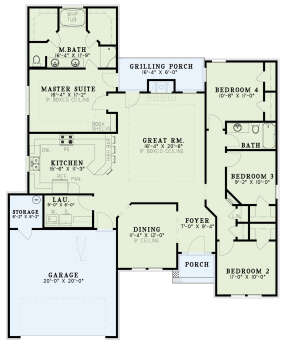 Main Floor  for House Plan #110-00401