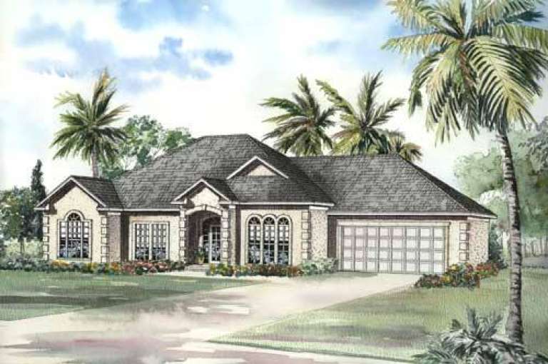 Mediterranean House Plan #110-00404 Elevation Photo