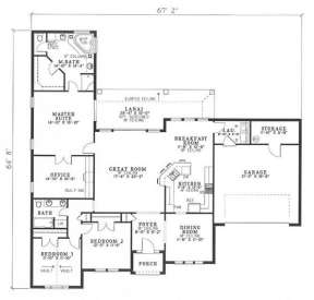 Floorplan 1 for House Plan #110-00404