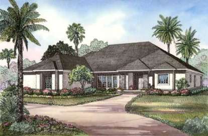 Mediterranean House Plan #110-00406 Elevation Photo