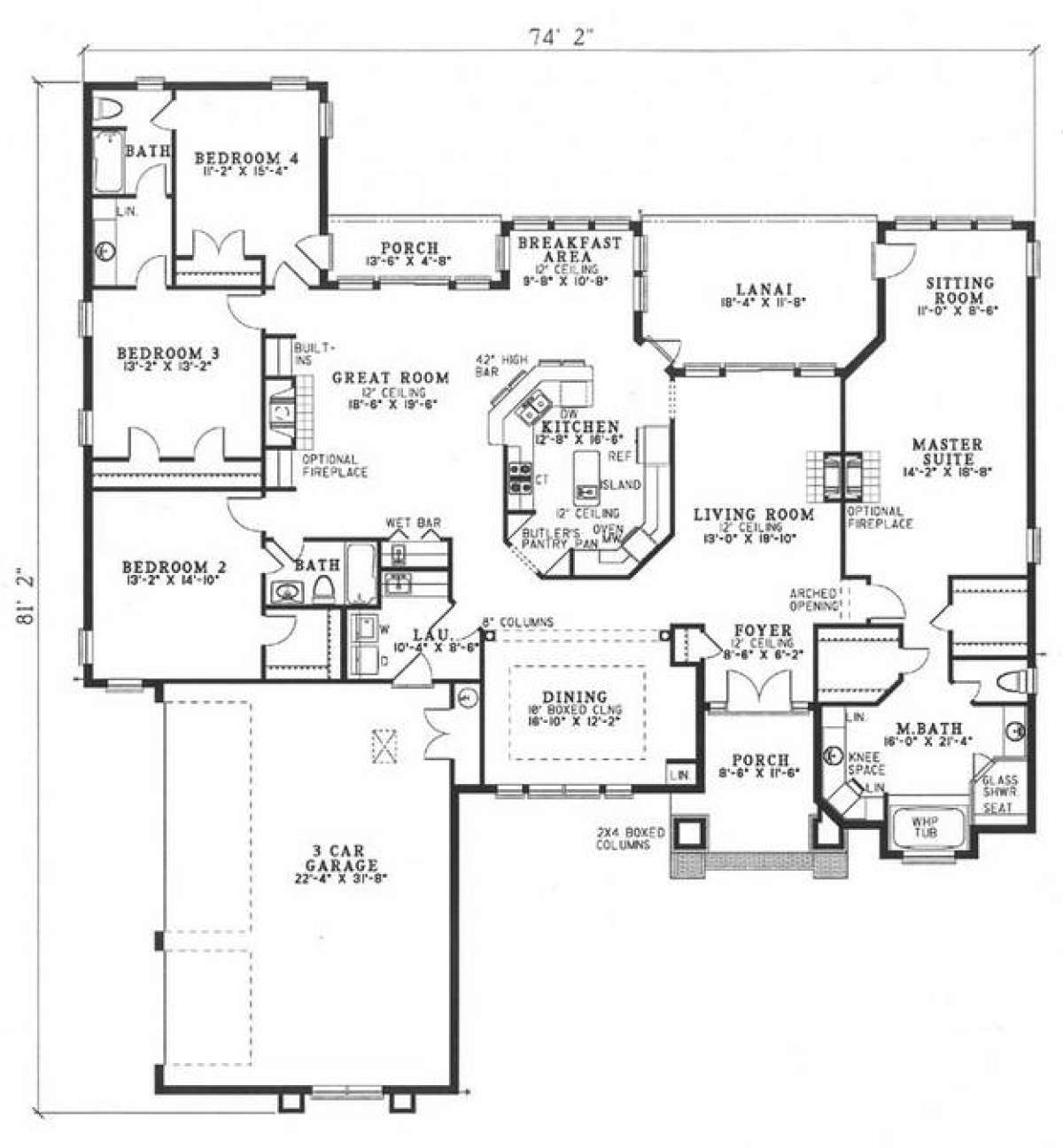 Floorplan 1 for House Plan #110-00406