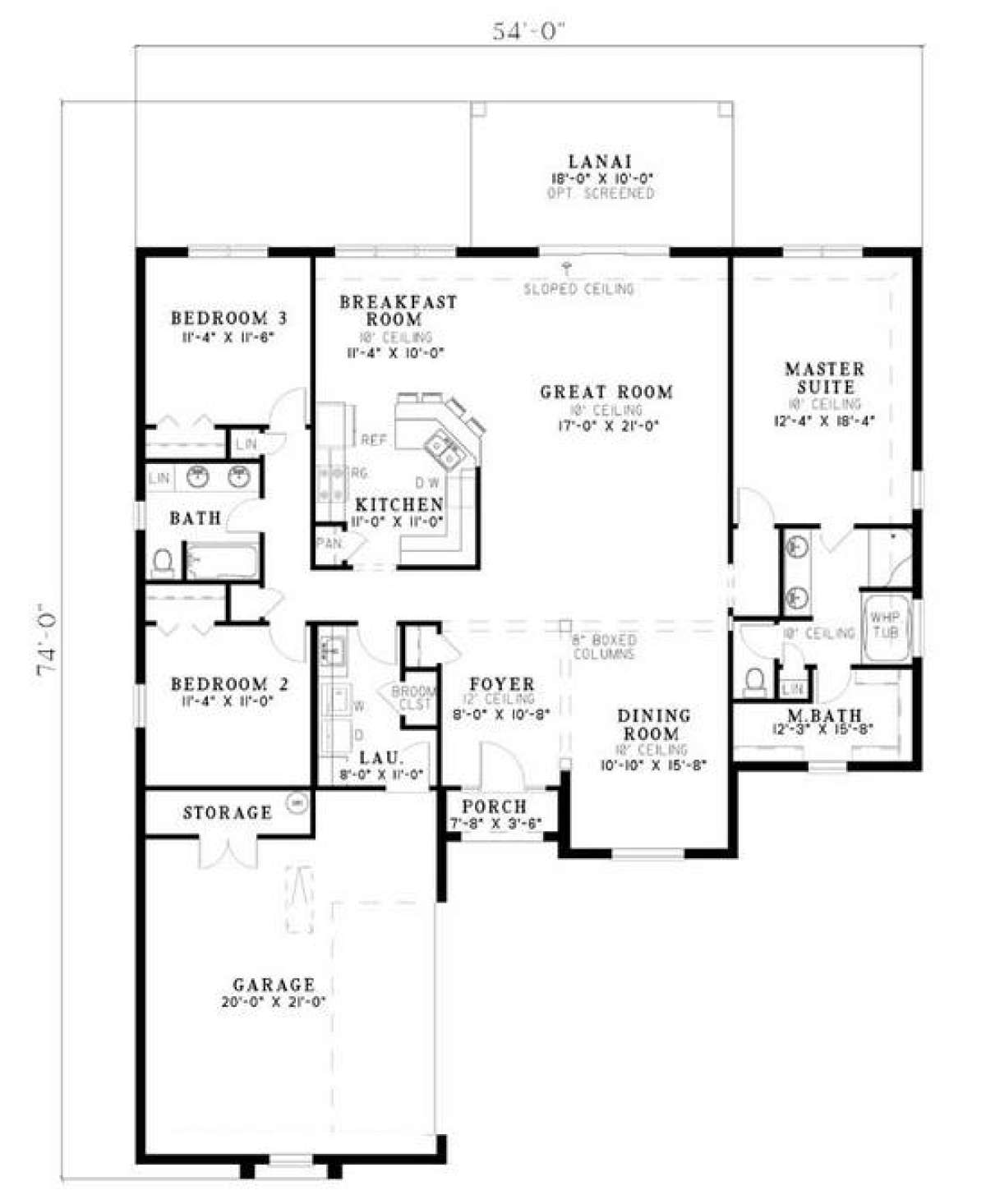 Floorplan 1 for House Plan #110-00408