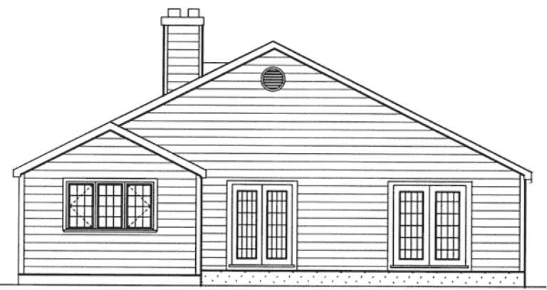 Ranch House Plan #033-00097 Elevation Photo