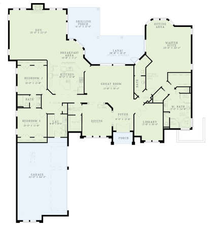 Floorplan 1 for House Plan #110-00412