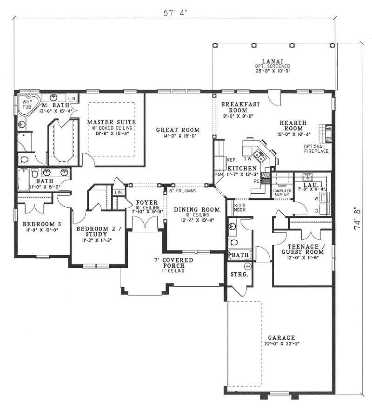 Floorplan 1 for House Plan #110-00413
