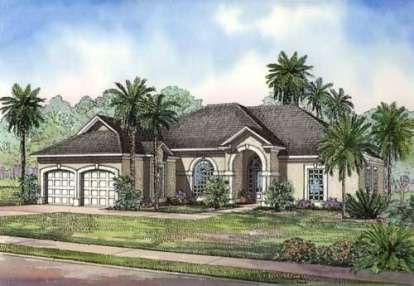 Florida House Plan #110-00414 Elevation Photo