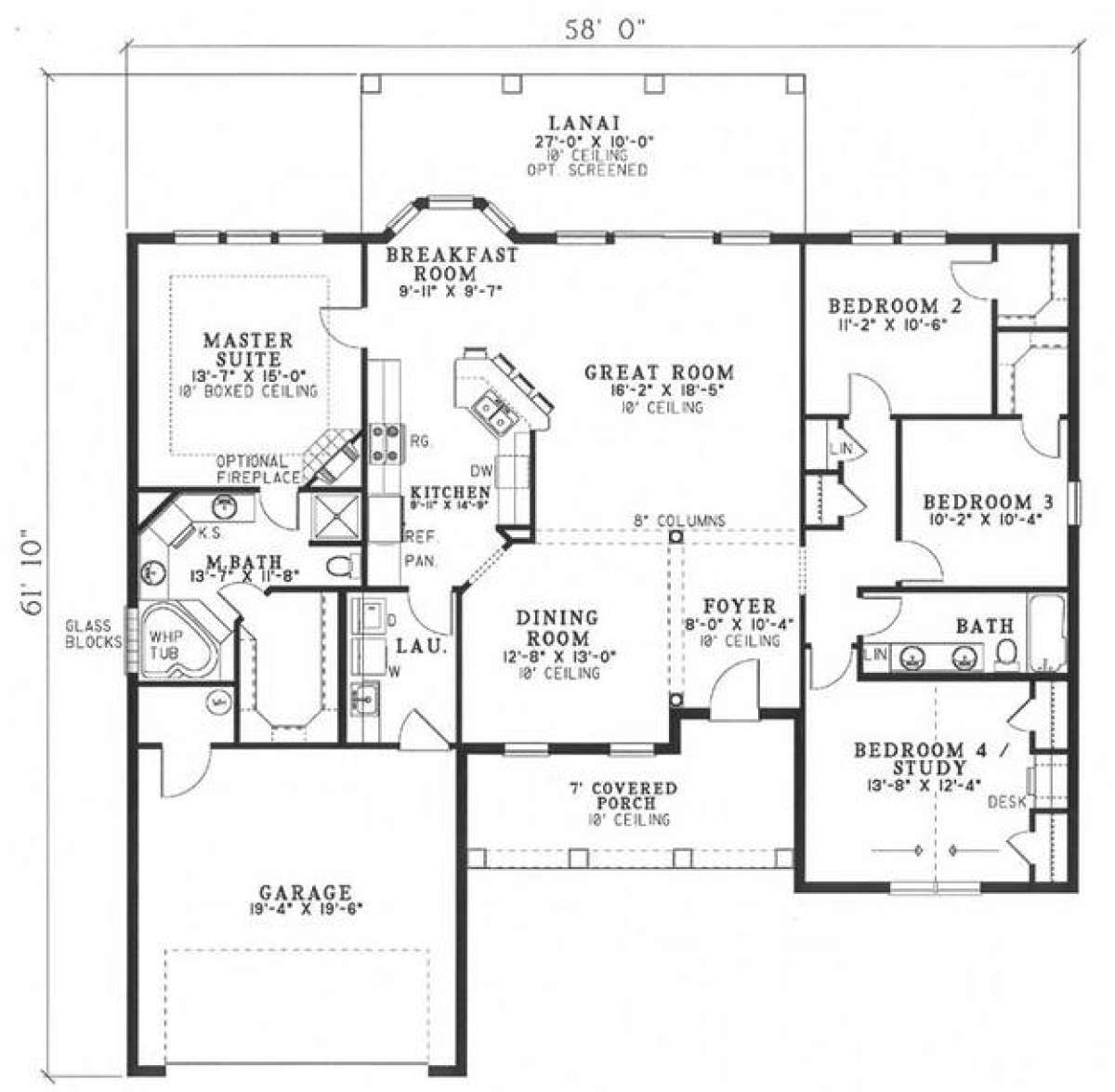 Floorplan 1 for House Plan #110-00415