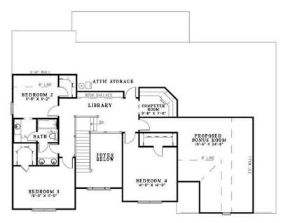 Floorplan 2 for House Plan #110-00418