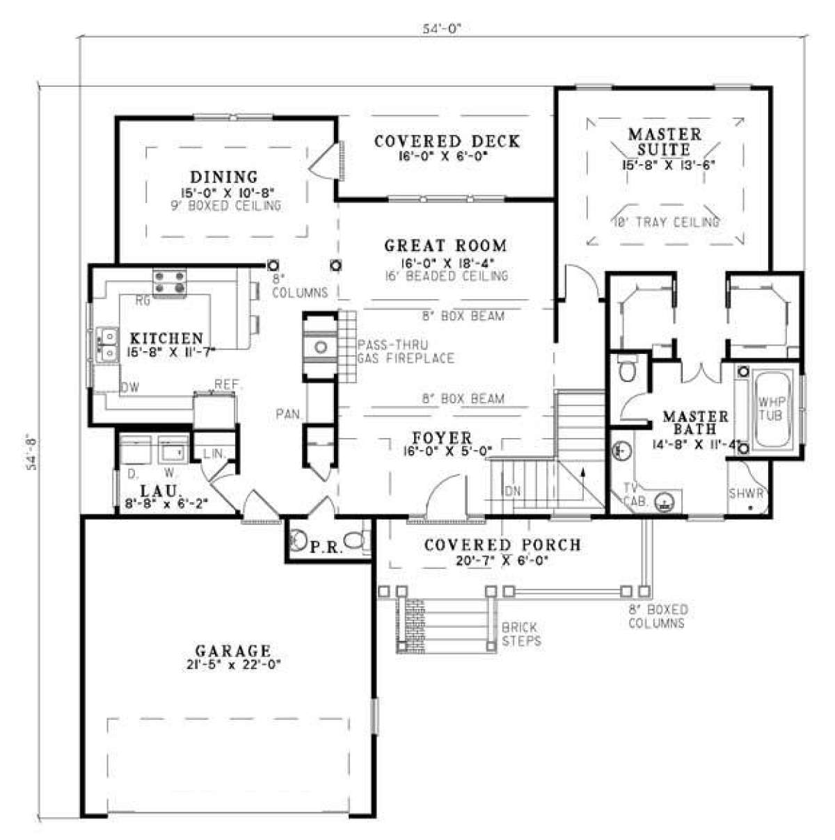 Floorplan 1 for House Plan #110-00419
