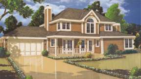 Country House Plan #033-00098 Elevation Photo