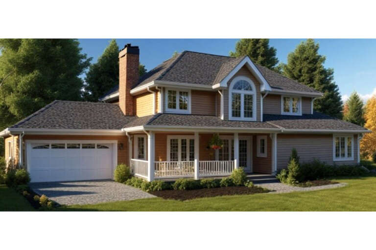 Country House Plan #033-00098 Elevation Photo