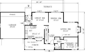 Floorplan 1 for House Plan #033-00098