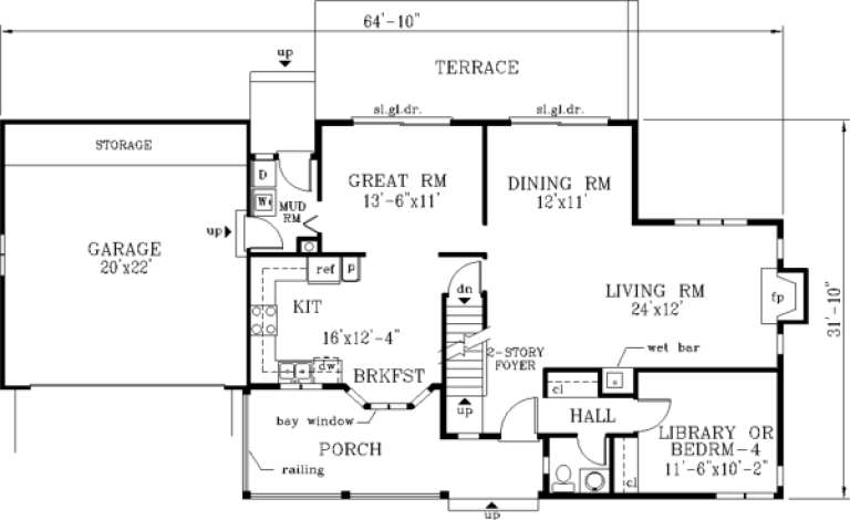 House Plan House Plan #537 Drawing 1