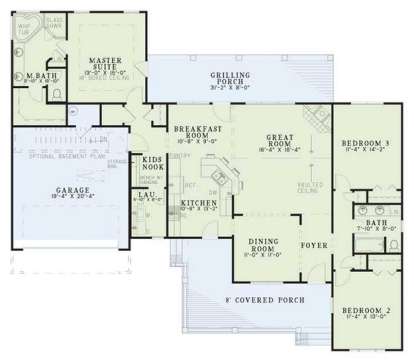 Floorplan1 for House Plan #110-00421